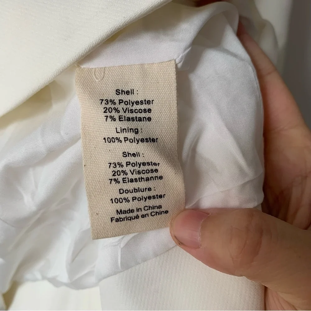 L'AGENCE Jennah Cropped Blazer in Ivory Sz 4‎ - Picture 10 of 13